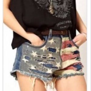 Ralph Lauren Stars & Stripes cut-off Denim Shorts